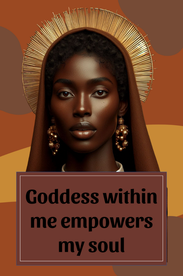 affirmation card with a black woman